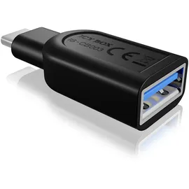 Icy Box USB-C auf USB-A Adapter Schwarz