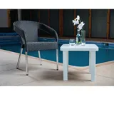 Bolero Rattanstühle mit Armlehne in Aluminiumdesign anthrazit