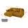altdecor Ecksofa Cord 2-Sitzer Senfgelb