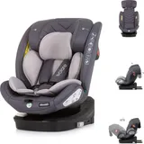 Chipolino Kindersitz Volare i-Size Isofix, drehbar, SPS, Top Tether grau