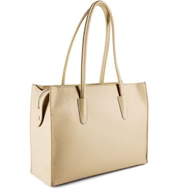 Coccinelle Myrtha26 Shopper Leder Beige/Weiß