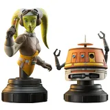 Diamond Select Toys Star Wars Rebels 2er Pack Büste Hera & Chopper 15 cm