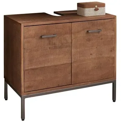 G+K Waschbeckenunterschrank Groove Holz Braun Akazie