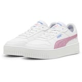 Puma Carina Street Deep Dive Jr Sneaker, White-Fast Pink-Blue Skies, 37.5 EU