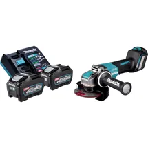 Makita GA 044 GT201 Akku Winkelschleifer 40 V max. 125 mm X-LOCK Brushless + 2x Akku 5,0 Ah + Ladegerät