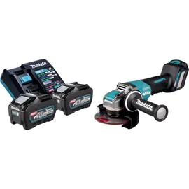 Makita GA 044 GT201 Akku Winkelschleifer 40 V max. 125 mm X-LOCK Brushless + 2x Akku 5,0 Ah + Ladegerät