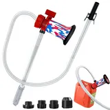 Kraftstoff Umfüllpumpe mit Auto-Stopp-Sensor, Enthält 3 Universaladapter 2"/2.1"/2.75", Farbe Benzinpumpe, Tragbare Dieselpumpe, Ölabsaugpumpe, für PKW, LKW, Motorräder