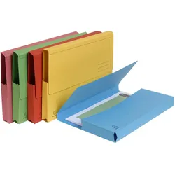 Exacompta 47770E 6x 25er Packung Aktenmappen Verschlusskappe Karton 290g Forever, für Format DIN A4, 5 Farben sortiert - Farben sortiert