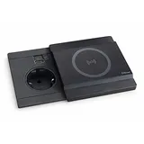 EVOLine Circle80 mit Schiebedeckel DisQ, schwarz matt, eckig - Schwarz