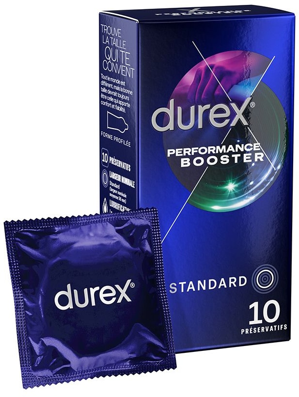 Durex Préservatifs Performance Booster- 10 Préservatifs Effet longue durée 10 pc(s) préservatif(s)