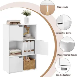 Woltu Bücherregal 59,6 x 29 x 91 cm Weiß