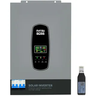 DATOUBOSS 6200W Solar Hybrid Wechselrichter 48V Reiner Sinus Wechselrichter mit 120A MPPT Solarladeregler,Unterstützt Batterielosen Betrieb,BMS-Schutzsystem,für 48V Lithium Batterien,mit WiFi-Modul