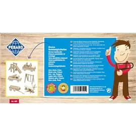 Pebaro 465 Holzbauset 25 Teile, praktische Kofferverpackung, für kreative Baumeister,