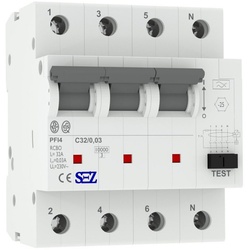 SEZ Schalter »FI/LS C 32A 30mA 4P 10kA RCBO FI/LS-Schalter« (1-St)