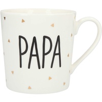DEPESCHE Kaffeebecher mit Aufschrift: Papa weiß/gold 0,3 l