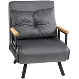 Homcom Sessel mit Sitzkissen grau 63L x 73B x 81H cm