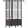 vidaXL Hochbeet mit Rankgitter und Dach 124 x 40 x 142 cm Braun