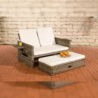 CLP Ancona 5 mm Loungesofa grau meliert/cremeweiß