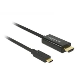 Delock USB Typ-C Stecker < HDMI Stecker (DP Alt Mode) 4K 30Hz, 1m, schwarz