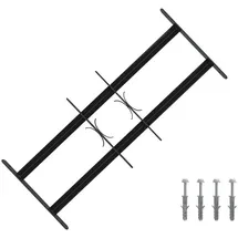 vidaXL Sicherheitsgitter für Fenster mit 2 Querstangen 3 pcs 43-74 cm
