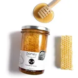 Alabasinis - Griechischer Wald- & Wildblumenhonig mit Honigwabe – Roh, Ungefiltert & 100 % Naturrein – Mit Essbarer Wabe – 400 gr