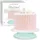 ScrapCooking - Drehbare Tortenplatte Mit Fuß - Ø 28 cm Cake Stand, 360° Drehteller Torte für die Dekoration von Kuchen, Torten, Cake Design - Kuchenplatte Drehbar - Weiß & Wassergrün - 5204