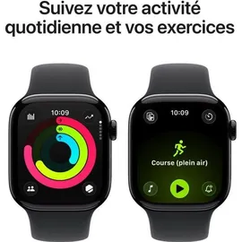 Apple Watch Series 11 GPS + Cellular 42mm Jet Black Aluminium Sport Band black S/M