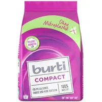 Burti Compact 1,1 KG (ca. 22 Waschladungen) - reinigt pflegeleichte, farbige und feine Textilien mit reine Seife, natürlichen Enzyme und der 4xAktiv-Plus-Formel besonders schonend