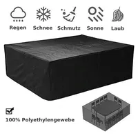 Melko Abdeckplane Gartenmöbel 180x120x95 cm Abdeckung Gartenlounge Wetterschutz Schwarz