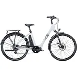 Husqvarna E-BICYCLES E-Bike Cityrad E-Citybike Eco City 1, 8 Gang Shimano Nexus Schaltwerk, Nabenschaltung, Mittelmotor, 504 Wh, (28 Zoll, Shimano Motor, Rücktritt, Scheibenbremsen, Straßenzulassung), Pedelec, Elektrofahrrad für Herren u. Damen, tiefer Einstieg grau