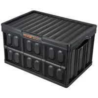 Vevor 3er-Set 45L Profi Klappbox aus PP Transportbox mit Deckel Faltbarer Aufbewahrungsbox mit Handgriff Stapelbare Kisten Storage Box Faltboxen Stapelboxen für Aufbewahrung & Transport
