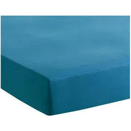 Traumschlaf Spannbettlaken Jersey-Elasthan 120 x 200 - 130 x 200 cm blau