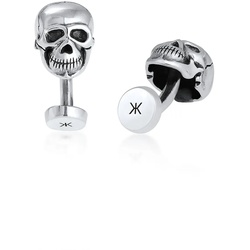 KUZZOI Totenkopf Symbol Oxidiert Massiv Cool 925 Silber Herrenschmuck   Herren