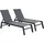 Happy Garden Sonnenliege 200 x 61 x 95 cm Grau