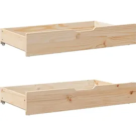 vidaXL Massivholzbett 100 x 200 cm Beige