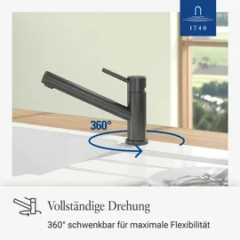 Villeroy & Boch Como Einhebelmischer Anthrazit