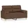 vidaXL 2-Sitzer-Sofa mit Zierkissen Braun 120 cm Stoff