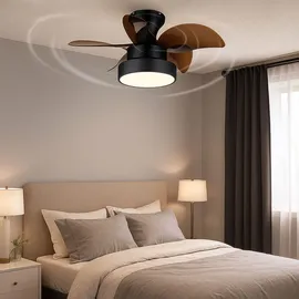 GLOBO LED Deckenventilator 58 cm Schwarz