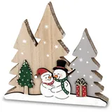 Formano Holz Weihnachtsdeko Schneemänner