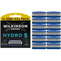 Wilkinson SWORD Hydro 5 Skin Protection Regular Rasierklingen für Männer | Feuchtigkeitsspendendes Gel und umklappbarer Trimmer |Rasierklingen 12er-Pack