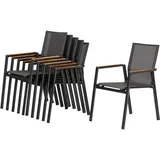 acamp® Vegas Stapelsessel 6 St. 6 x 6 x 108 cm grau