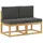 vidaXL 2 Stück Outdoor Mittelsofa Massivholz Akazie Weiß