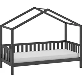 Vipack Hausbett Dallas 90 x 200 cm Kiefer massiv grau