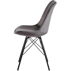 FineBuy 2er Set Esszimmerstuhl Samt Stuhl Skandinavisch Design, Küchenstuhl Stoff