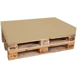 TexDeko Palettenkissen 120 x 80 x 12 cm beige 1 St.