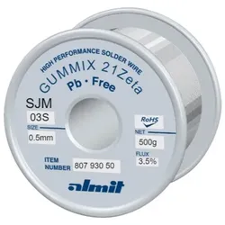 Lötdraht bleifrei, Gummix 21Zeta, 0,5mm, 500g