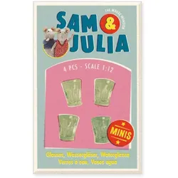 Sam & Julia Miniatur-Wassergläser (4er) 1:12