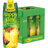 Rauch Happy Day Ananas | tropische Geschmacksexplosion | aus 100% Ananassaftkonzentrat | 6x 1l Tetra Prisma