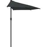 Youuihom Angeln Regenschirm Terrassenschirm Sonnenschirm Strand Balkon-Sonnenschirm Alu-Mast Schwarz 300x155x223cm Halbrund Geeignet für Platz, Garten, Innenhof, Strand