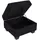 Mendler Sofa HWC-H47 mit Ottomane, Couch Sofa Gästebett, Schlaffunktion Stauraum 217x145cm ~ Samt schwarz